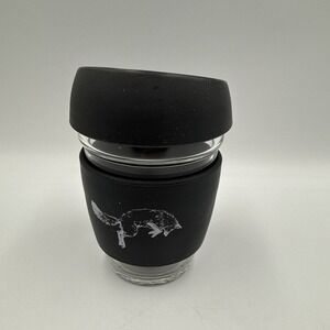 JOCO Cup 12 oz Eco-innovative Borosilicate Glass Classic Cup Rubber Sleeve